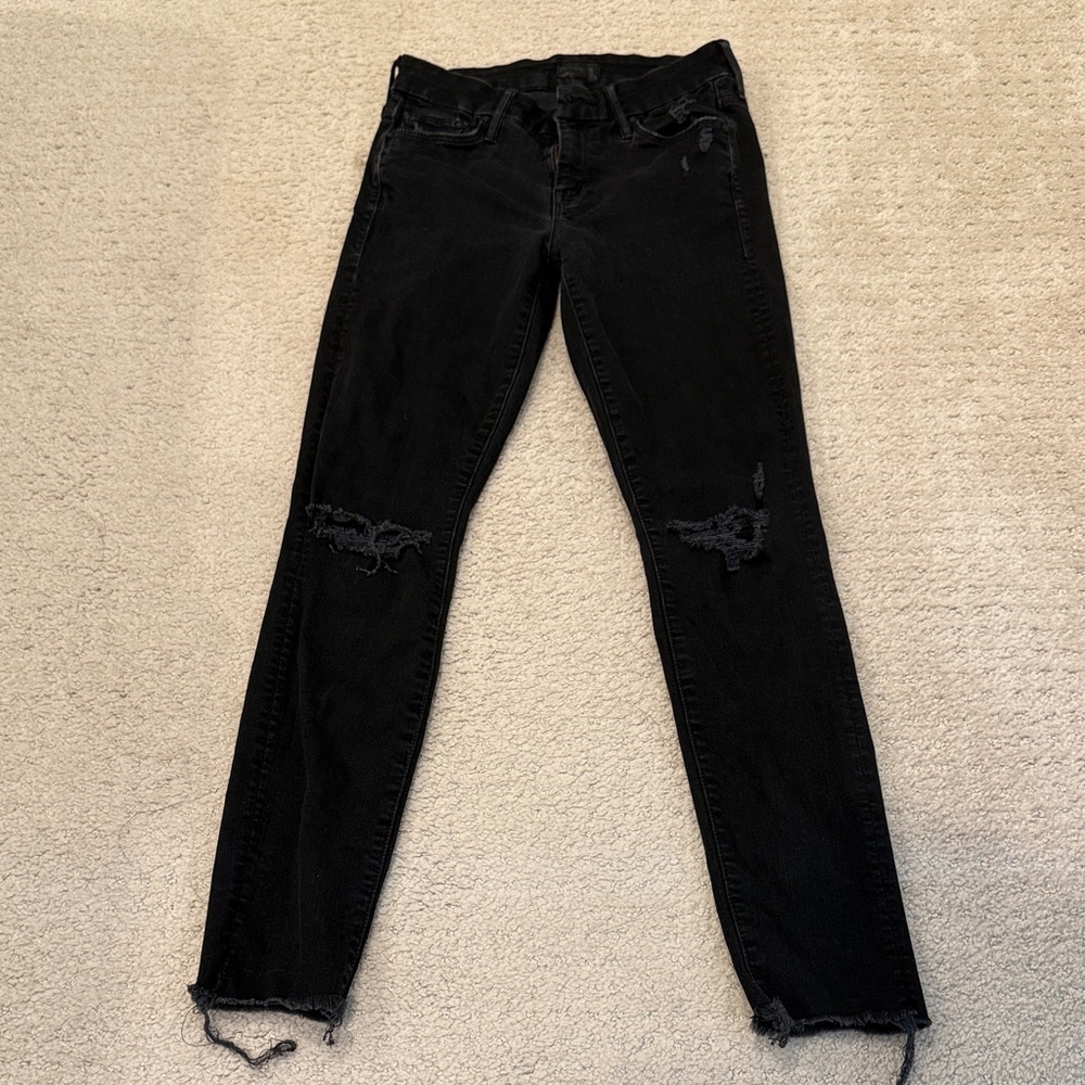 MOTHER looker ankle fray size 25